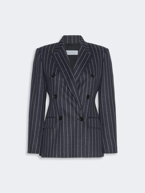 Max Mara BALTA Double-breasted pinstripe jersey blazer - ULTRAMARINE