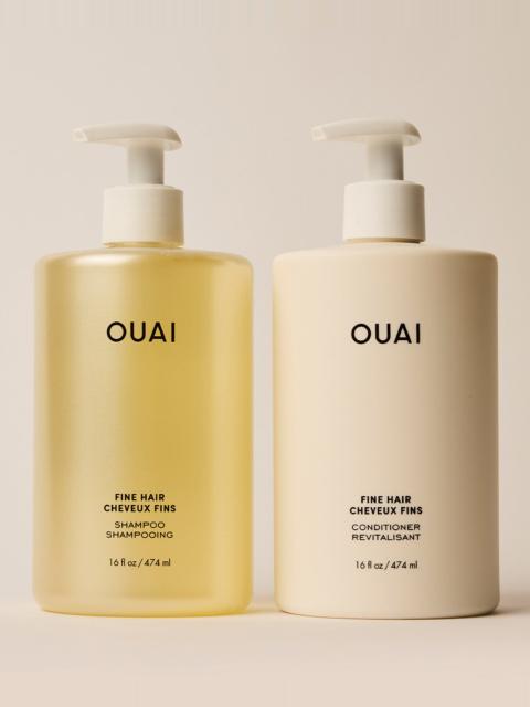 OUAI Fine Hair Shampoo & Conditioner Jumbo Set
