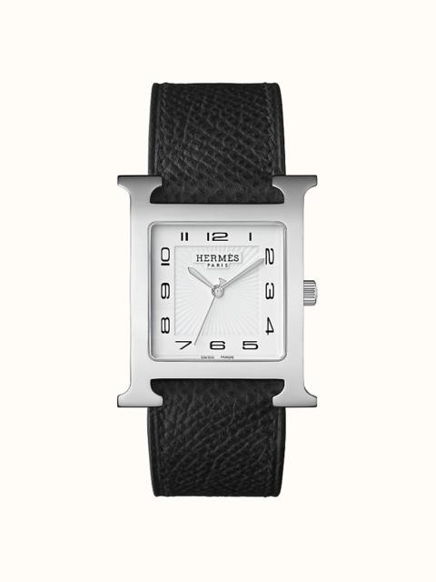 Hermès Heure H watch, 30.5 x 30.5 mm