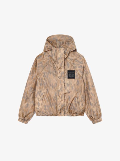GANNI FLYWEIGHT JACKET IN PRINTED NYLON