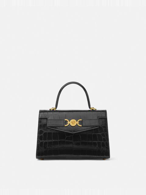 VERSACE Croc-Effect Medusa '95 Handbag