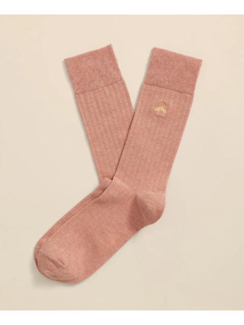 Brooks Brothers Cotton Blend Ribbed Socks
