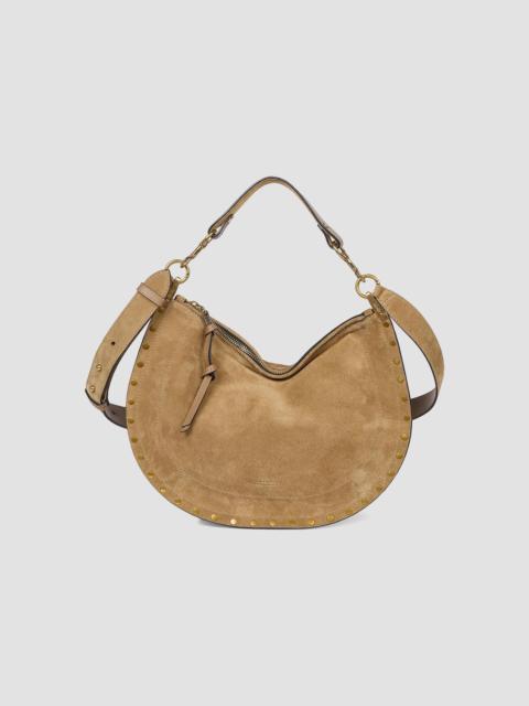Isabel Marant Women's Oskan Soft Zipped Suede Shoulder Bag - Taupe