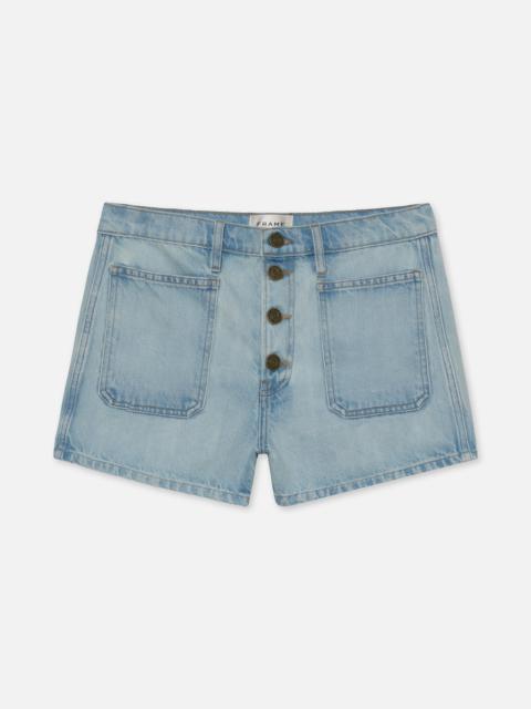 FRAME Le Bardot Exposed Button Short in Trevi
