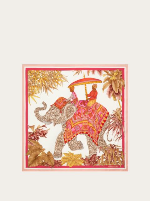 FERRAGAMO India print silk scarf
