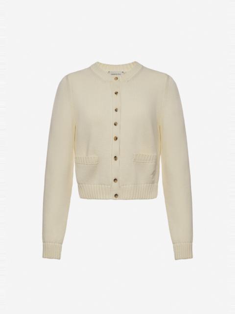 MAGDA BUTRYM Cotton buttoned cardigan in cream