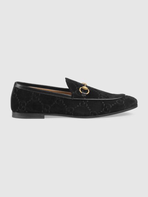 GUCCI Gucci Jordaan GG velvet loafer