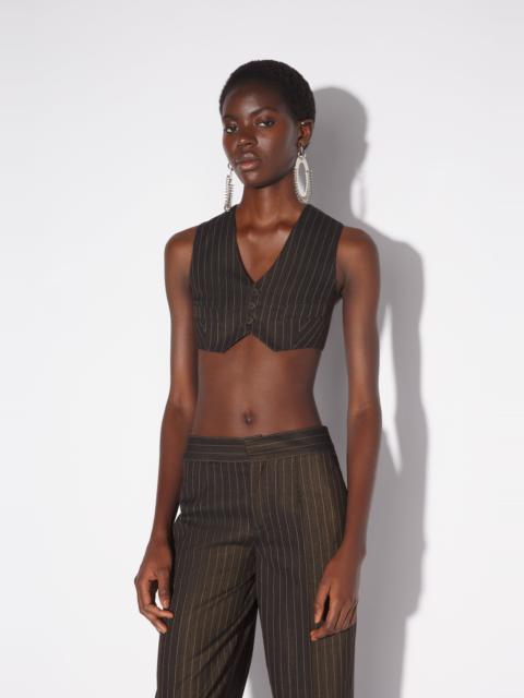 THE CROPPED SUIT VEST
