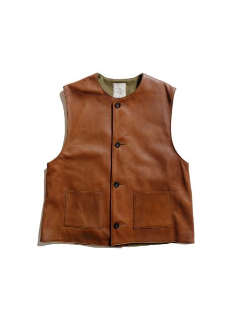 The Real McCoys MJ24003 Jerkin Vest / Sheepskin Brown