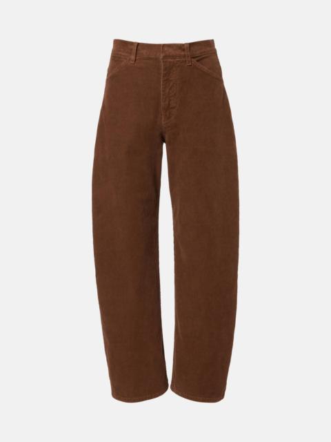 NILI LOTAN Tribeca cotton-blend corduroy barrel-leg pants