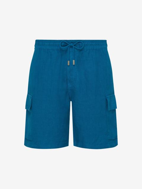 Vilebrequin MEN LINEN BERMUDA SHORTS CARGO POCKETS