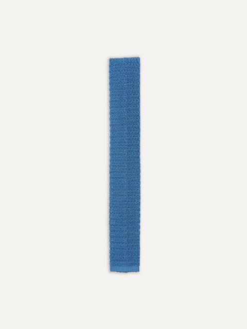 Drake's Light Blue Knitted Silk Solid Colour Tie