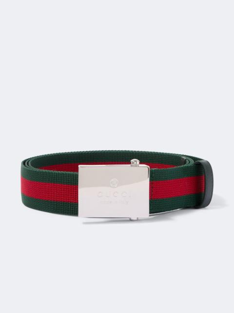 GUCCI Web Stripe canvas belt