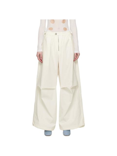 Dion Lee White Zip Trousers