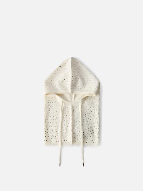 PINKO BALACLAVA WITH DRAWSTRING AND RHINESTONES