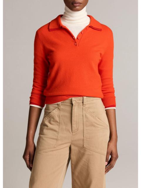 Vince Double-Trim Merino Wool & Cashmere-Blend Polo Sweater
