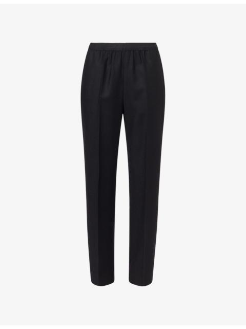 Maison Margiela Pleated Straight-Leg Wool Trousers