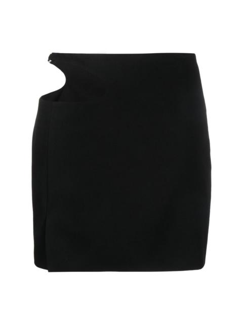 cut-out detail mini skirt