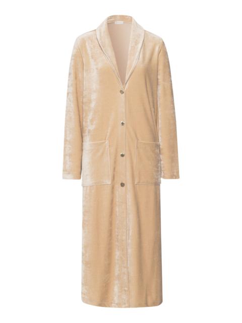 HANRO Favourites Shawl Collar Button Up Velvet Robe