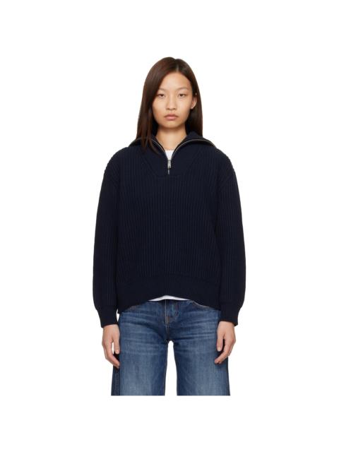 ANINE BING Navy Sammy Track Jacket