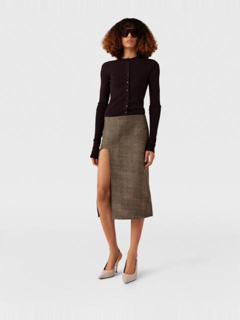 スカート Stella McCartney FW24 Slit tweed skirt (6301203EJ701 2744) STELLA MCCARTNEY Bouclé-tweed skirt | NET-A-PORTER