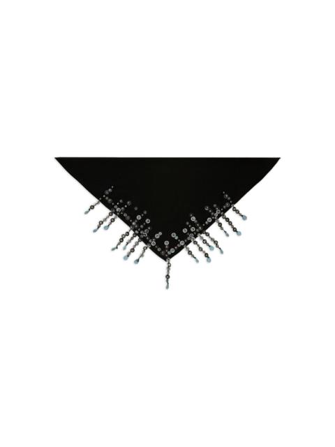 PINKO beaded-fringe scarf