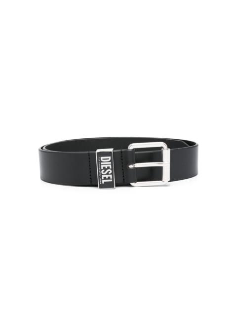 Diesel logo-plaque leather belt