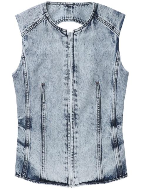 JUUN.J acid-wash denim vest