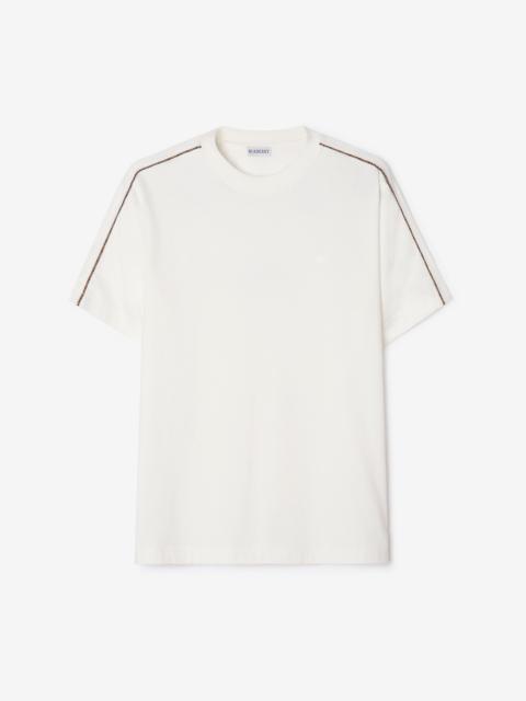 Burberry Check Piping Cotton T-shirt