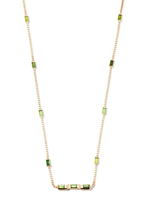 18kt yellow gold Link to Love tourmaline necklace