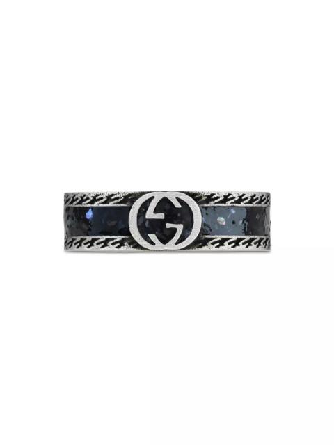 GUCCI Silver Interlocked G 6mm Band Ring