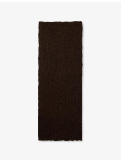 Rick Owens Long Ribbed Knitted Scarf