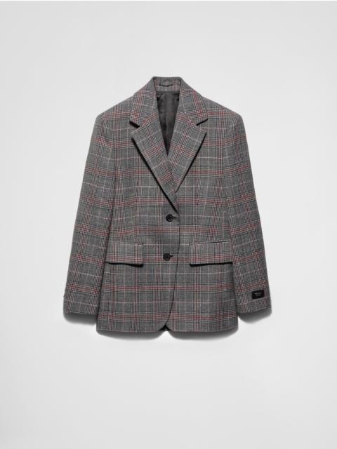 Prada Single-breasted Prince of Wales checked jacket