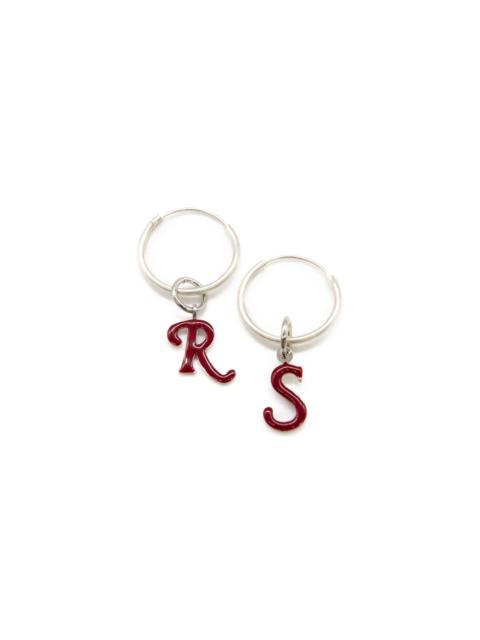 Raf Simons RS Logo Red Earrings in Red
