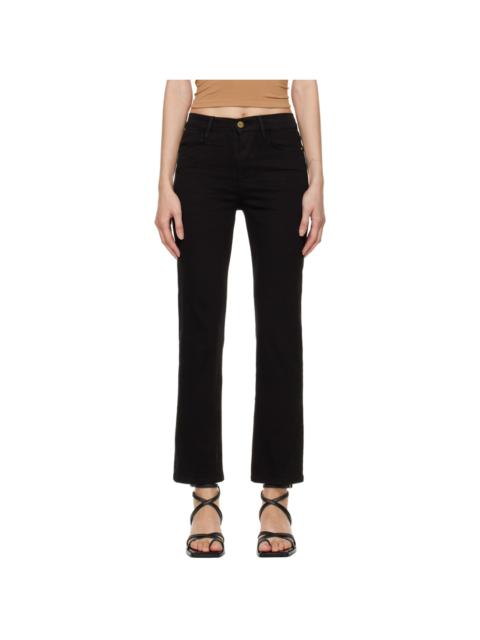 Black 'Le High Straight' Jeans