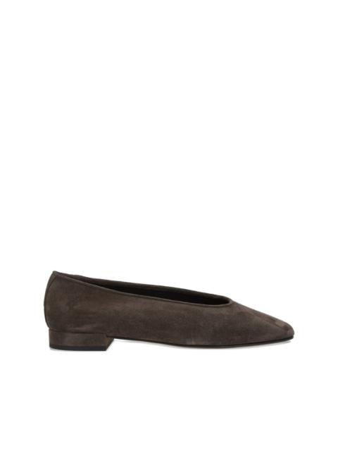 GIORGIO ARMANI suede flat pumps