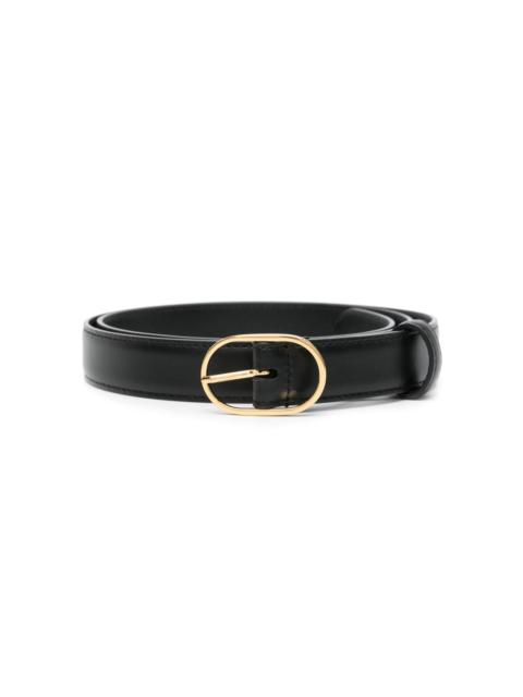 LARDINI logo-plaque leather belt