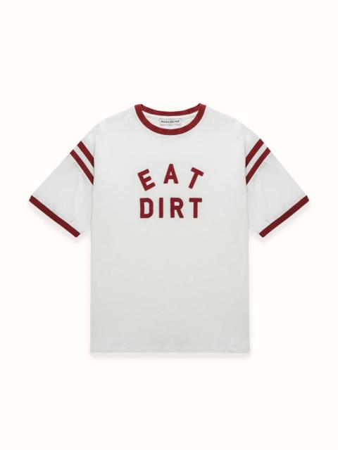 DUKE + DEXTER Eat Dirt Vintage White + Burgundy College T-Shirt