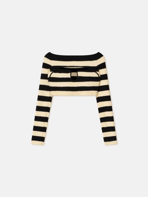 Striped Terry-Knit Top