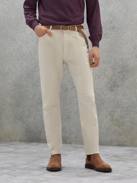 Brunello Cucinelli Dyed comfort denim leisure fit five-pocket trousers