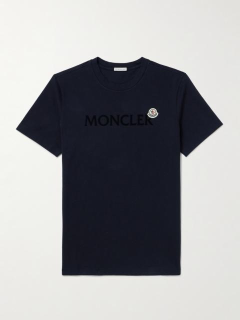 Moncler Slim-Fit Logo-Flocked Cotton-Jersey T-Shirt