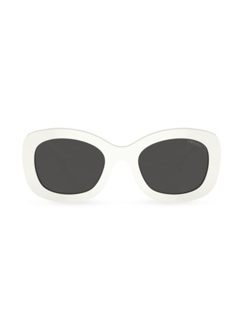 Prada Women's 55MM Oval Sunglasses - White Dark Grey