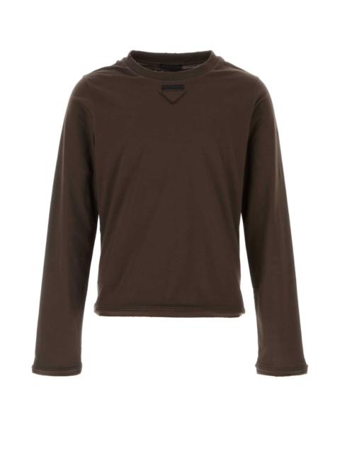 Prada Prada Men Brown Cotton T-Shirt
