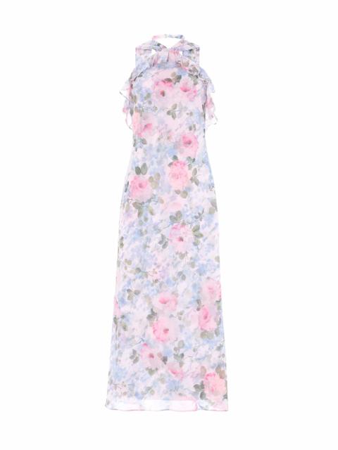 Needle & Thread Camille's Garden Chiffon Halter-Neck Ankle Gown
