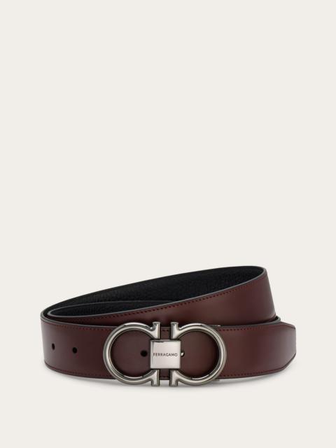 FERRAGAMO Reversible and adjustable Gancini belt