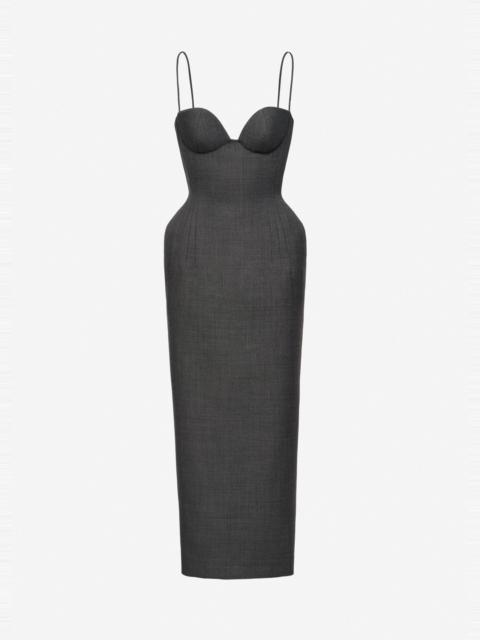 MAGDA BUTRYM Wool bustier dress in grey