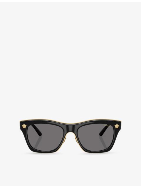 VERSACE VE2272 Rectangle-Frame Acetate Sunglasses