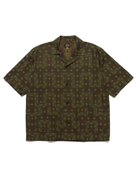 NEEDLES CABANA SHIRT - C/PE ETHNIC JQ. OLIVE