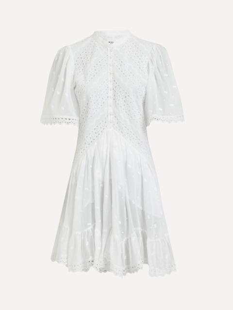 Slaye Broderie Anglaise Cotton Mini-Dress