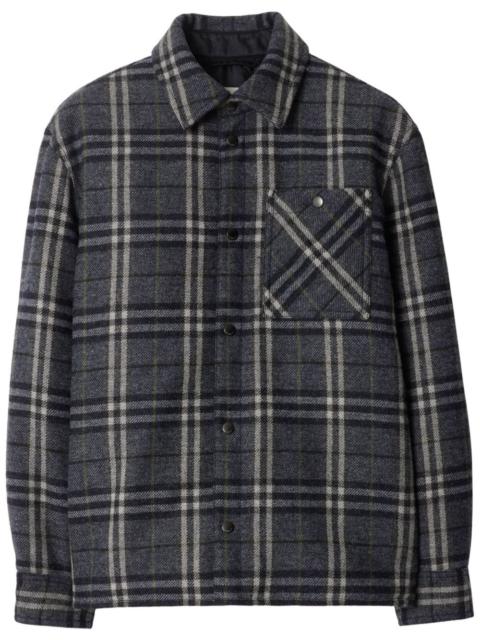 checked wool shirt